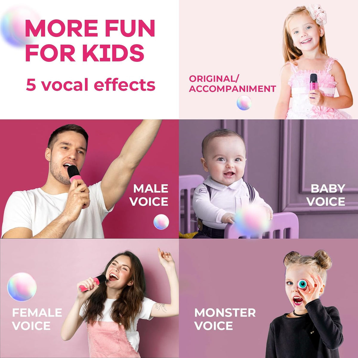 Skanto | Draagbare Mini-Karaoke-machine met Bluetooth-luidspreker en 2 Draadloze Microfoons – Veylo