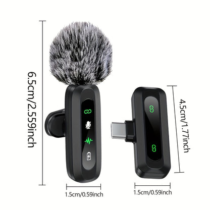 SoundSnap Draadloze Clipmicrofoon – USB-C Microfoon voor Smartphone en Tablet