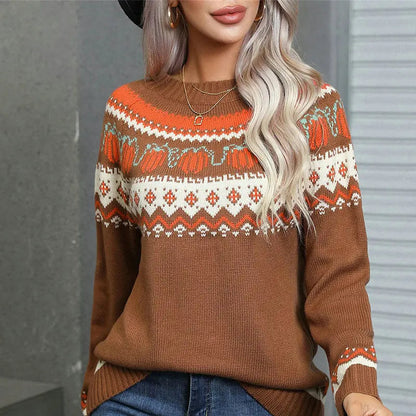 NordicStyle Dames Wintertrui – Klassiek Patroon en Comfortabele Pasvorm