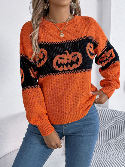 Halloween Trui – Sweater met Pompoen Design voor Herfst en Feestdagen