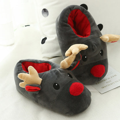 Warme Fleece Huissloffen met Antislip Zool – Grijze Uniseks Pantoffels van Superzachte Stof