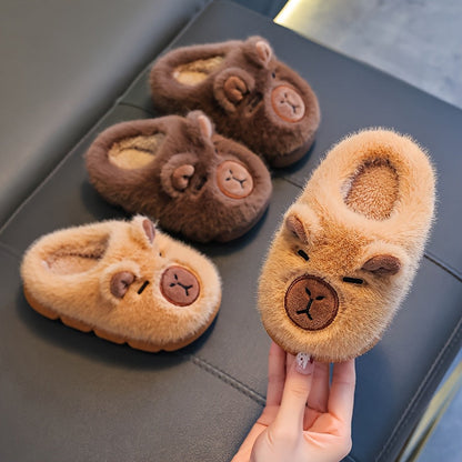 KnuffelPoot Kinderslippers met Fleece en Antislip Zool
