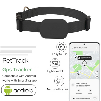 DierenTracker Mini – Slimme Hond en Kat Bluetooth Halsband Tracker