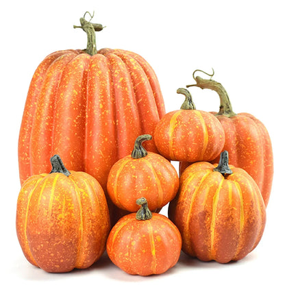Kunstpompoenen Set - 7 Stuks Herfst- en Halloweendecoratie