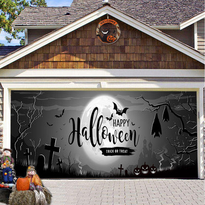 Halloween Garagedeur Decoratie Banner - Griezelige Sfeer in Minuten