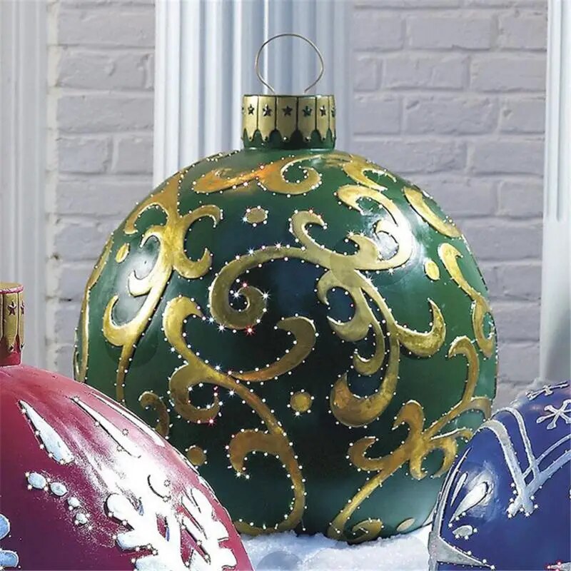 GlansBol XL Kerstdecoratie – Weerbestendige Jumbo Kerstballen voor Binnen en Buiten