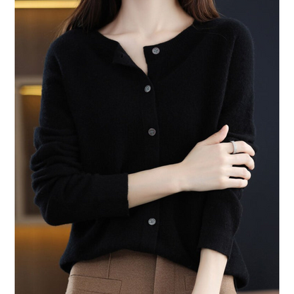 Luxe Merino Kasjmier Knooptrui - Zachte Comfort Trui