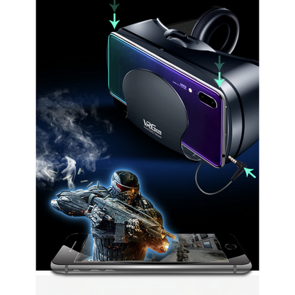 Smartphone VR Headset met Geïntegreerde Koptelefoon en Verstelbare Lensen
