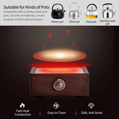 Walnoot Infrarood Drankenverwarmer met Instelbare Temperatuur