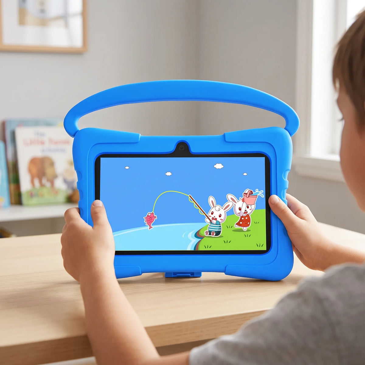 Kindvriendelijke 7-inch tablet met beschermhoes en ouderlijk toezicht
