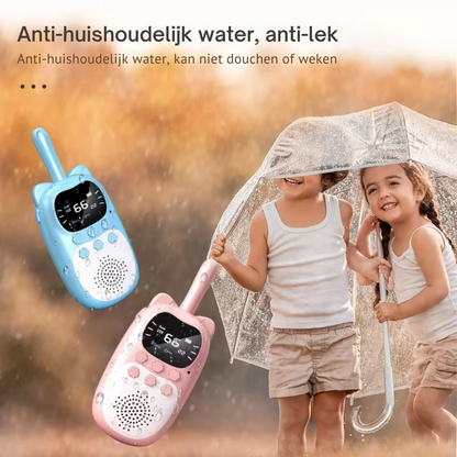 Praatmaat Kinder Walkie Talkies Duo met Oplaadbare Batterij en Groot Bereik