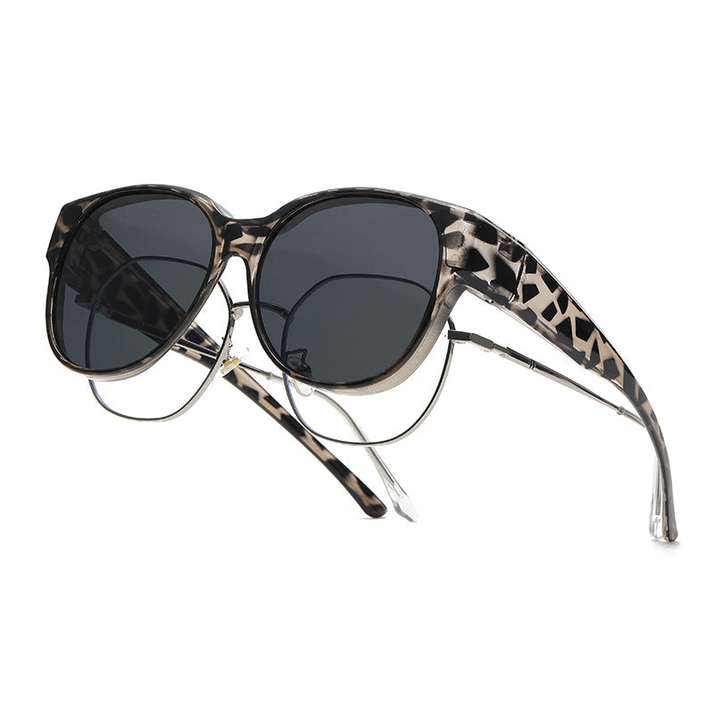 Overzet Zonnebril Cat-Eye met Gepolariseerde UV400 Glazen voor Brillendragers