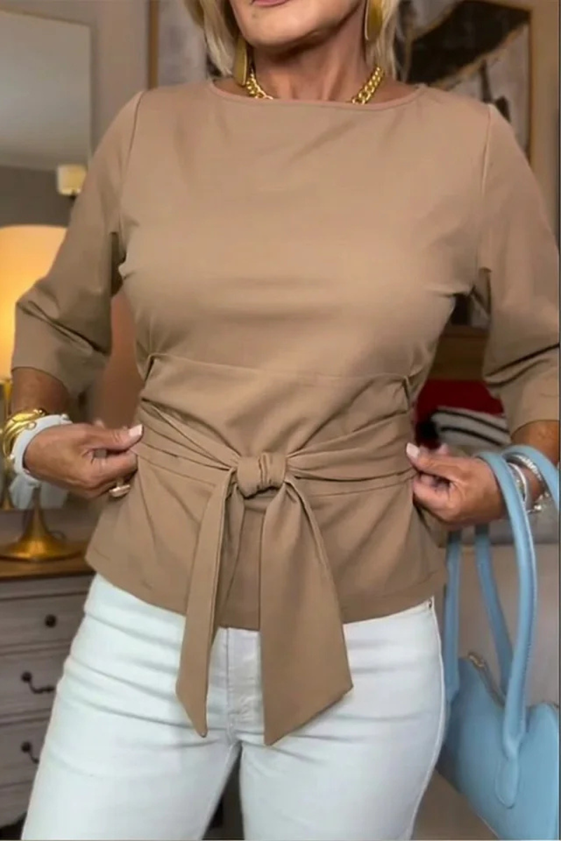 Elegante Strik Taille Blouse - Verstelbare Pasvorm