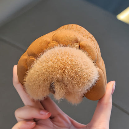 KnuffelPoot Kinderslippers met Fleece en Antislip Zool