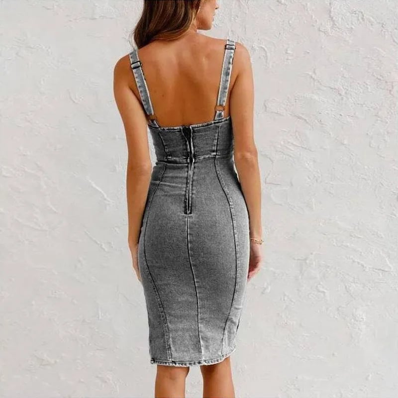 LunaBelle Off-Shoulder Midi Jurk