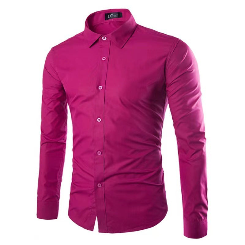 Strijkvrij heren overhemd – ademend slim fit hemd voor kantoor en casual stijl