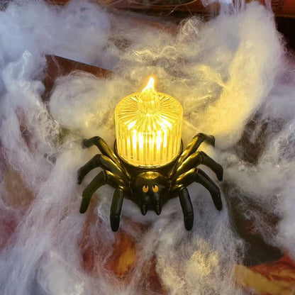 Halloween Decoratie – Spinrug Ornament met Kaars- en Oogbaldesigns