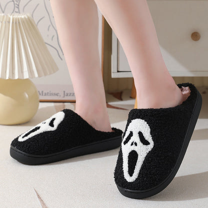 Halloween Pantoffels – Warme Sloffen met Schedel Design