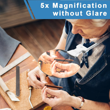 LensHulp Handsfree Vergrootglas 5X – Verstelbaar en Lichtgewicht