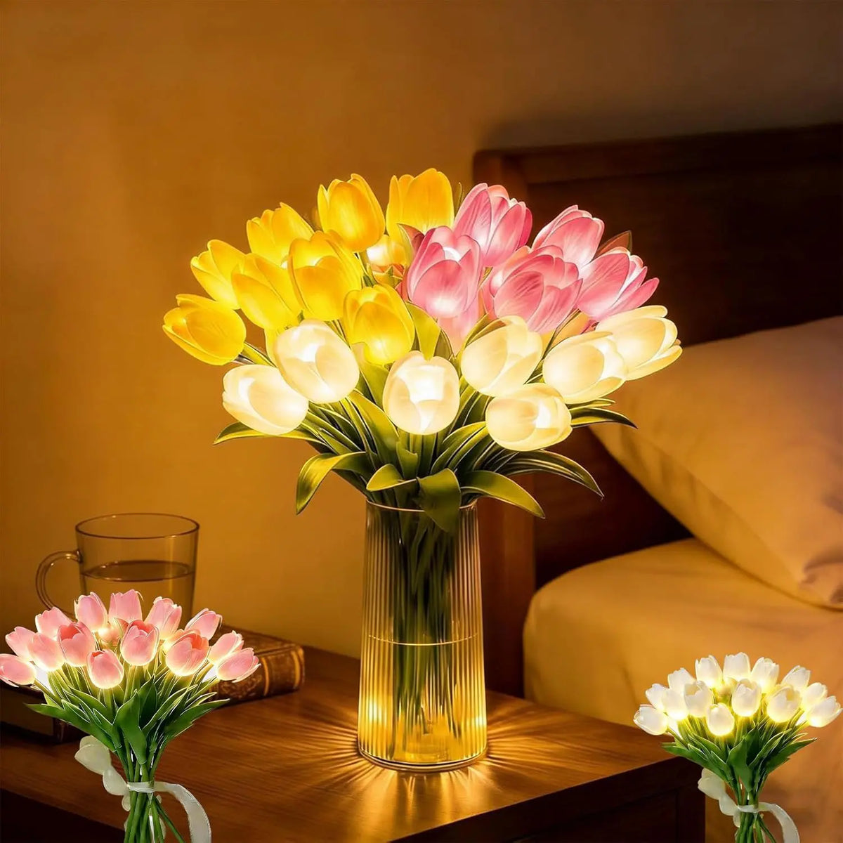 Tulpenvormige LED-sfeerverlichting voor warme gezelligheid