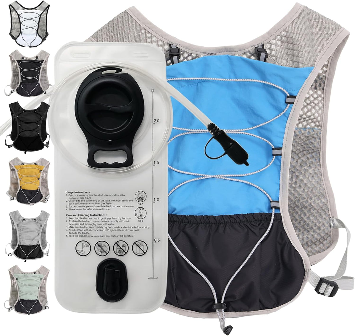 Ultralichte Hydratatie Hardloopvest met 2L Waterzak – Dravien