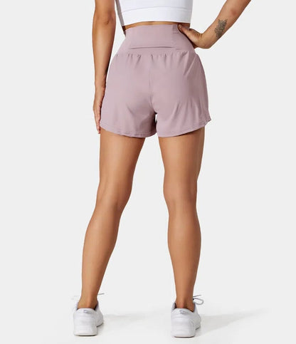 Dames Sportshort met Hoge Taille en Binnenbroek – De Beweegvrije Active Fit