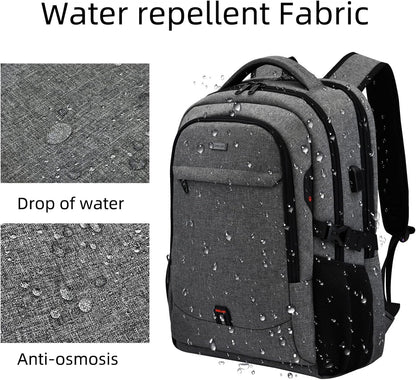 Waterdichte Laptop Rugzak met USB-poort en Georganiseerde Opslag