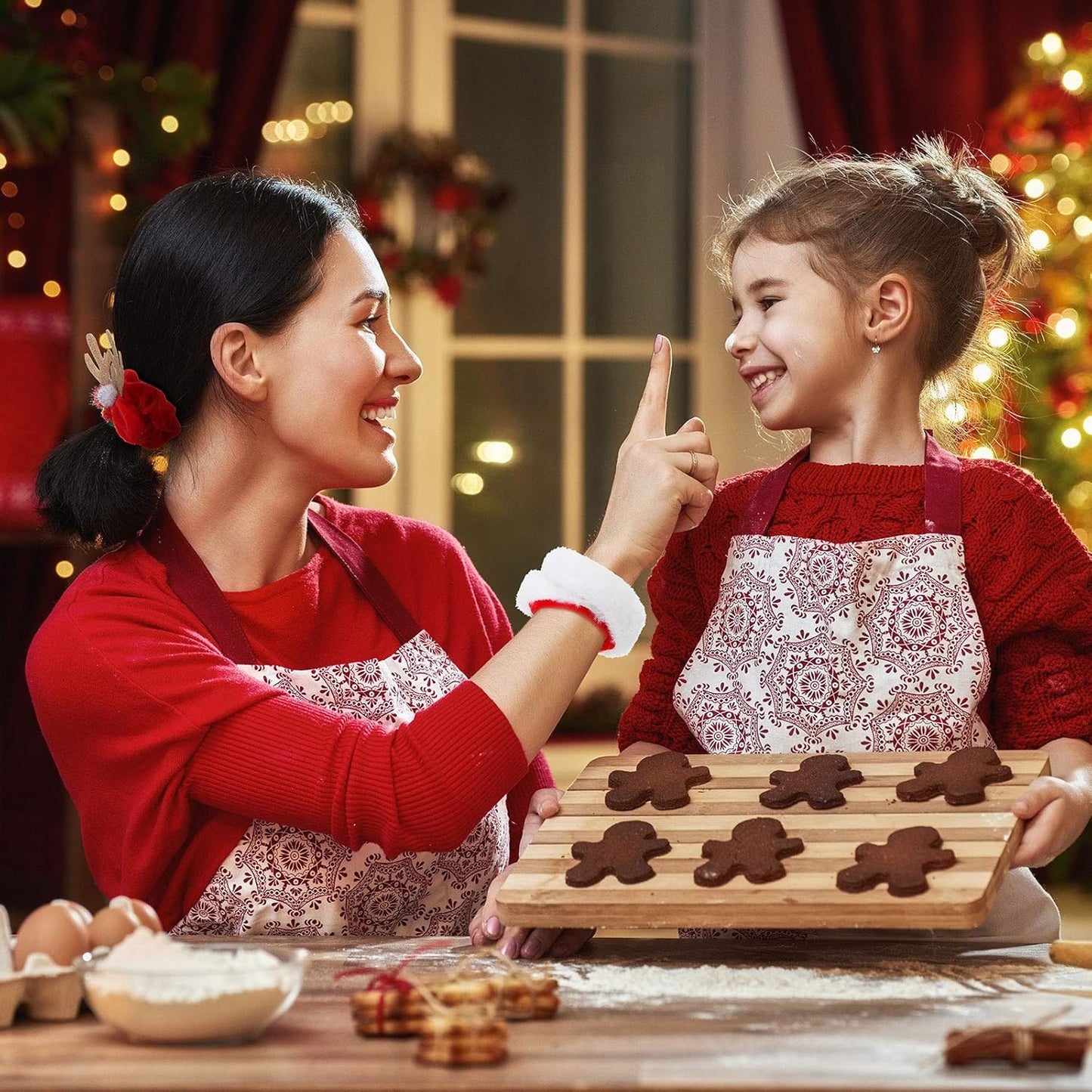 FluweelVrolijk Kerst Scrunchie Set – 10-Delige Haaraccessoire Collectie