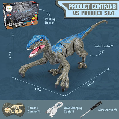 RaptorBeweeg – Afstandsbediening Dinosaur Speelgoed met Geluid, LED en Realistische Bewegingen