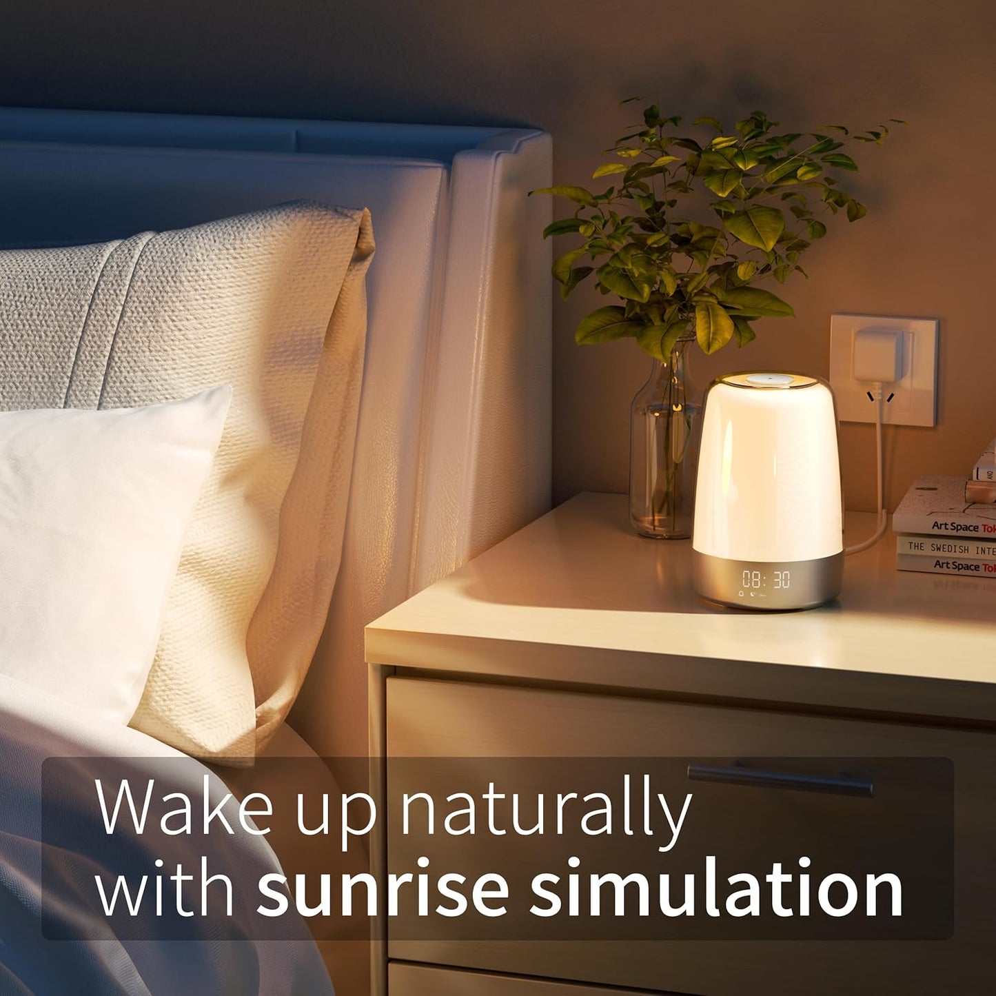 LichtStart Wake-Up Lamp – Zonsopgangsimulatie en Dimbaar Nachtlicht