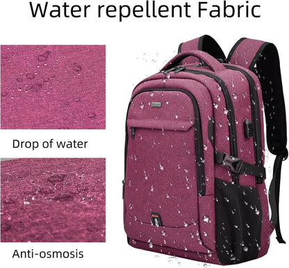 Waterdichte Laptop Rugzak met USB-poort en Georganiseerde Opslag