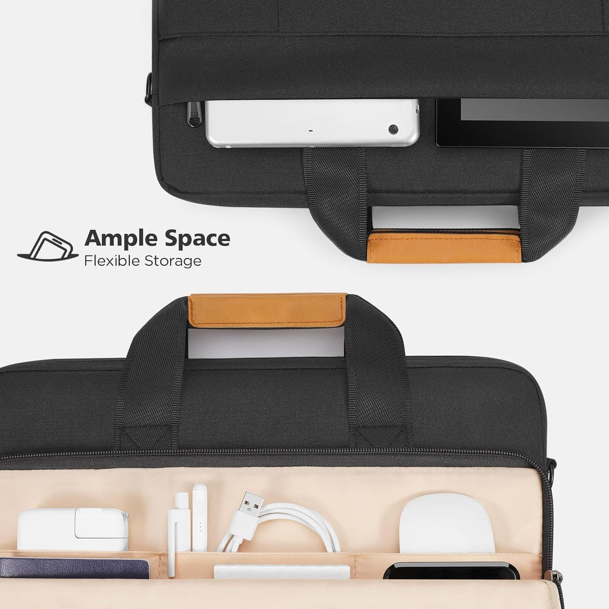 Waterdichte Laptop Schoudertas met 360° Beschermende Voering