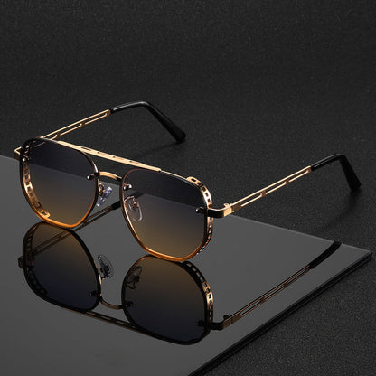 Minimalistische Ronde Metalen Zonnebril met UV-bescherming | Unisex