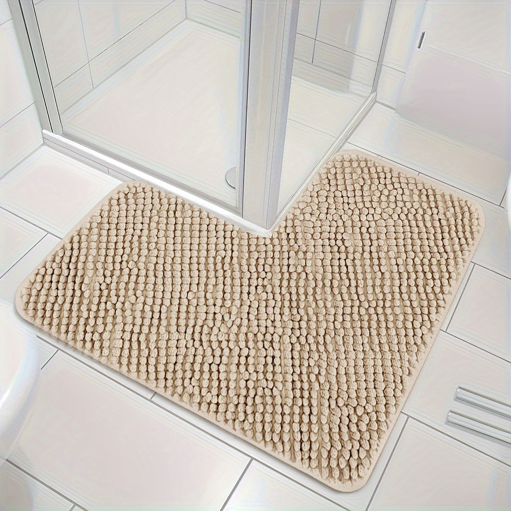 HoekZacht L-vormige Douchemat – Pluche Antislip Badmat met Hoog Absorptievermogen