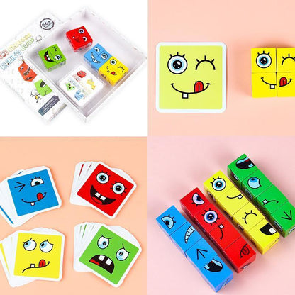 BlockiMix Houten Puzzelspel – Kleurrijke Educatieve Blokken voor Peuters en Kleuters