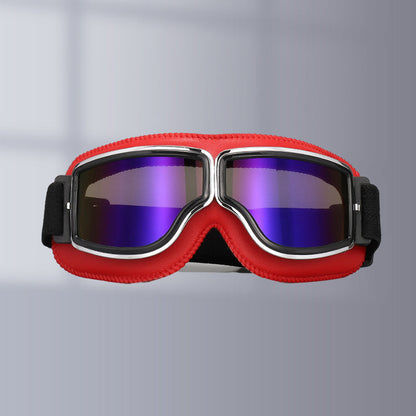 RoadRider | Vintage Motorbril met Verwisselbare Lenzen en Comfortpadding