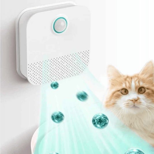 Slimme Luchtreiniger voor Kattenbak – USB Oplaadbaar & Stil