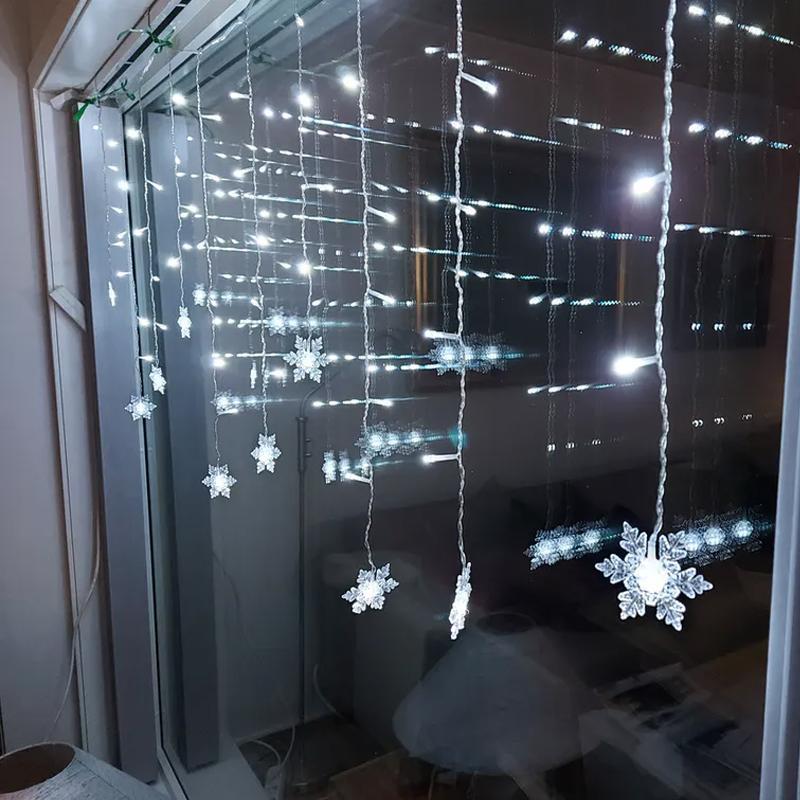 SneeuwLicht LED Gordijnverlichting – Decoratief en Herbruikbaar