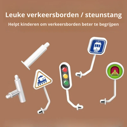 Creatieve Spoorbouwer 3D Trein Bouwset voor Kinderen met Oplaadbare Trein