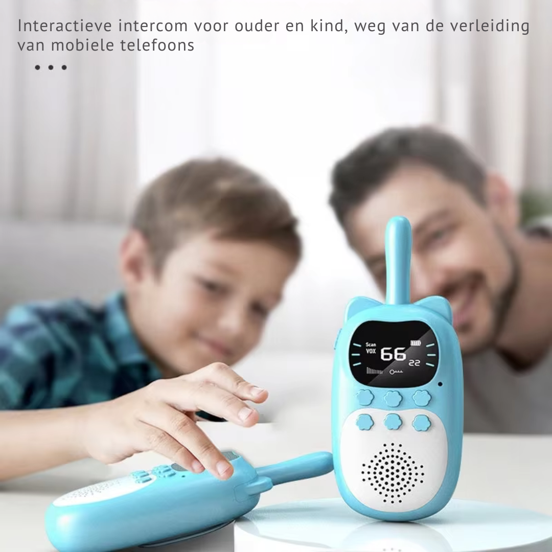 Praatmaat Kinder Walkie Talkies Duo met Oplaadbare Batterij en Groot Bereik