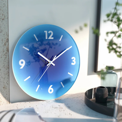 Moderne Glazen Stille Wandklok - 30 cm Design