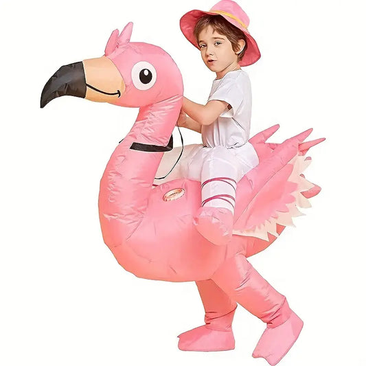 Opblaasbaar Flamingo Kostuum voor Volwassenen