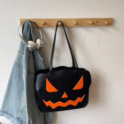 Halloween Messenger Bag – Schoudertas in Zwarte en Oranje Griezelstijl