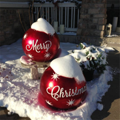 Feestelijke Opblaasbare Buitenbal 60 cm – Weerbestendige PVC Kerstdecoratie
