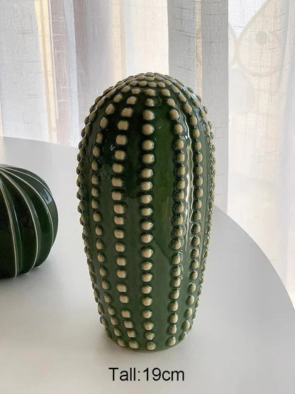 Woestijn Keramiek Cactusbeeldje - Modern Huisdecoratie