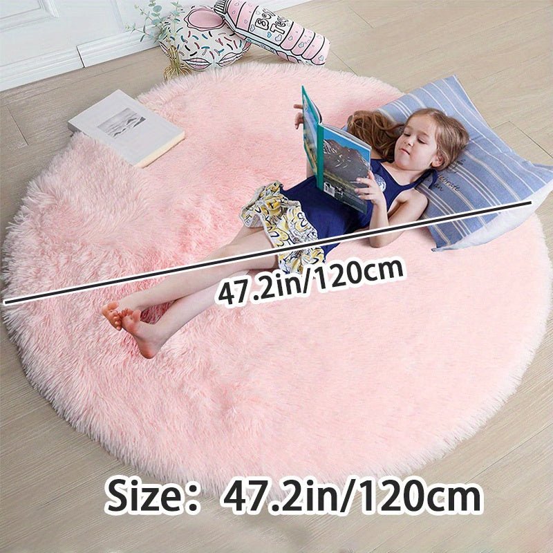 Rond Pluche Vloerkleed - Zacht en Antislip