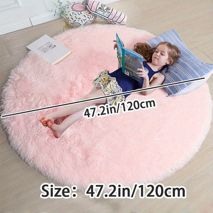 Rond Pluche Vloerkleed - Zacht en Antislip