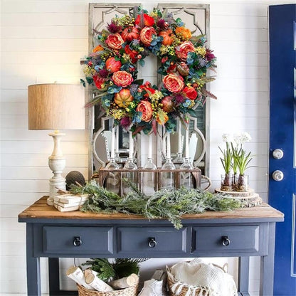 Deurkrans Herfst | Handgemaakt | Pioen & Pompoen Design | Voor Binnen & Buiten