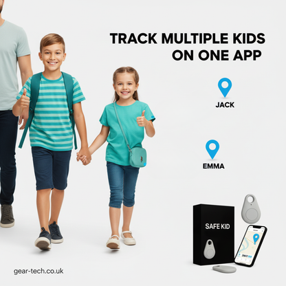 Kindveiligheid GPS-Locator met SOS-Functie – Waterdicht, Real-Time Tracking & Gratis App