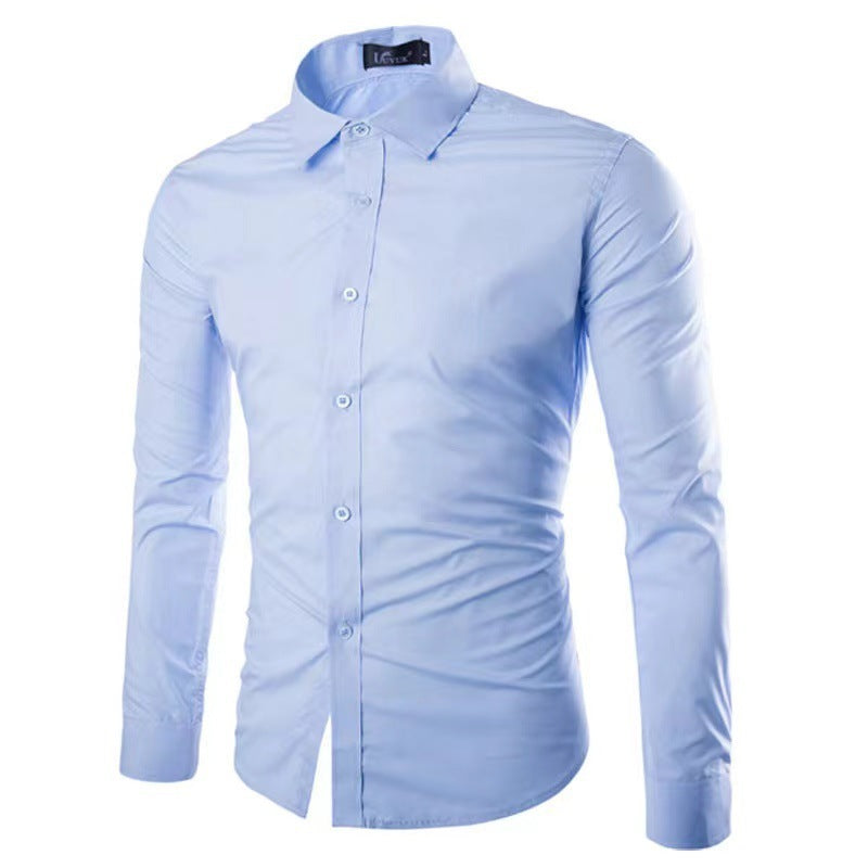 Strijkvrij heren overhemd – ademend slim fit hemd voor kantoor en casual stijl